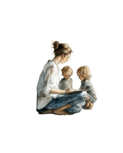 Mother Bathing Toddler Vinyl Car Decal Sticker – Waterproof & UV-Resistant 