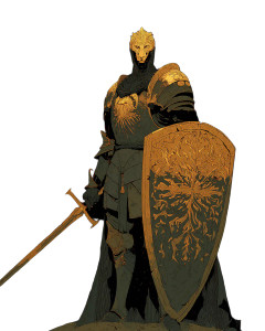 Golden Lion Knight Vinyl Car Decal Sticker – Waterproof & UV-Resistant 