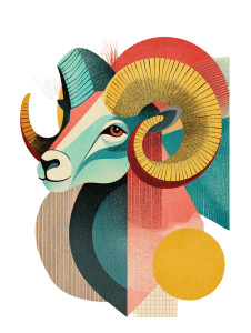 Vintage Zodiac Aries Vinyl Car Decal Sticker – Waterproof & UV-Resistant 