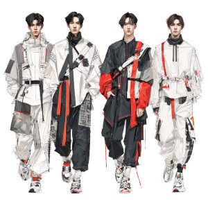 Fashionable Male Models Vinyl Car Decal Sticker – Waterproof & UV-Resistant 