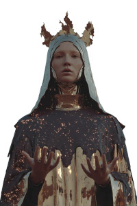 Divine Futuristic Figure Vinyl Car Decal Sticker – Waterproof & UV-Resistant 
