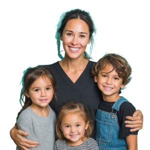 Smiling Dentist Family Vinyl Car Decal Sticker – Waterproof & UV-Resistant 