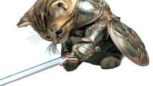 Kitten Knight Vinyl Car Decal Sticker – Waterproof & UV-Resistant 