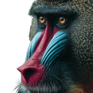 Colorful Mandrill Closeup Vinyl Car Decal Sticker – Waterproof & UV-Resistant 
