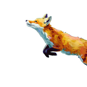 Fox And Butterfly Vinyl Car Decal Sticker – Waterproof & UV-Resistant 