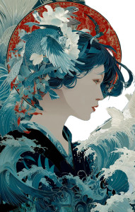 Goddess Of Sea Vinyl Car Decal Sticker – Waterproof & UV-Resistant 