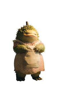 Durian Monster Aunty Vinyl Car Decal Sticker – Waterproof & UV-Resistant 