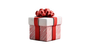 Red Gift Vinyl Car Decal Sticker – Waterproof & UV-Resistant 