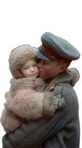 Soviet Soldier Hug Vinyl Car Decal Sticker – Waterproof & UV-Resistant 