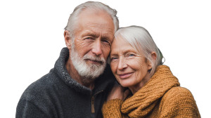 Senior Couple Vinyl Car Decal Sticker – Waterproof & UV-Resistant 