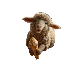 Sheep On Slide Vinyl Car Decal Sticker – Waterproof & UV-Resistant 