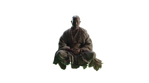 Floating Asian Monk Vinyl Car Decal Sticker – Waterproof & UV-Resistant 