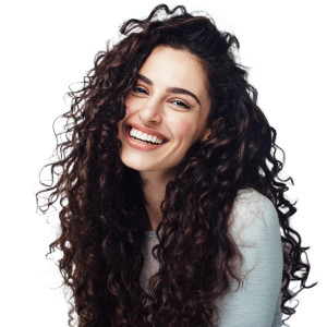 Smiling Woman V24 Vinyl Car Decal Sticker – Waterproof & UV-Resistant 