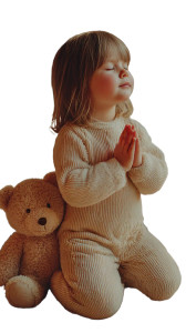 Praying Toddler Vinyl Car Decal Sticker – Waterproof & UV-Resistant 