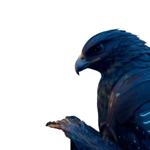 Cyber Falcon Technologist Vinyl Car Decal Sticker – Waterproof & UV-Resistant 