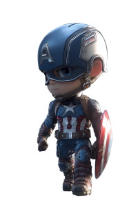 Chibi Captain America Vinyl Car Decal Sticker – Waterproof & UV-Resistant 
