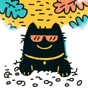 Cool Cat V6 Vinyl Car Decal Sticker – Waterproof & UV-Resistant 