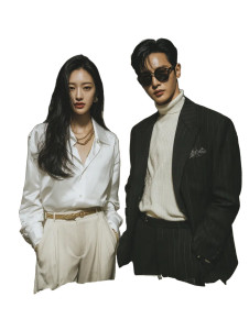 Luxurious Korean Couple V2 Vinyl Car Decal Sticker – Waterproof & UV-Resistant 