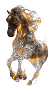 Flaming Horse Vinyl Car Decal Sticker – Waterproof & UV-Resistant Flaming Horse Vinyl Car Decal Sticker – Waterproof & UV-Resistant