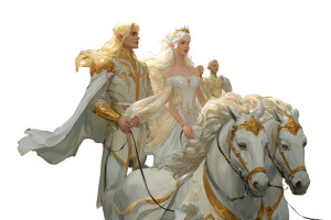 Elven Royal Procession Vinyl Car Decal Sticker – Waterproof & UV-Resistant 