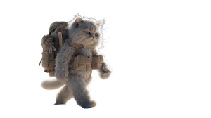 Anthropomorphic Army Cat Vinyl Car Decal Sticker – Waterproof & UV-Resistant 