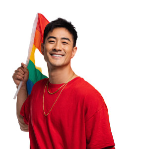 Pride Flag Holder Vinyl Car Decal Sticker – Waterproof & UV-Resistant 