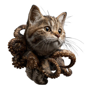 Cat-Octopus Hybrid Vinyl Car Decal Sticker – Waterproof & UV-Resistant Cat-Octopus Hybrid Vinyl Car Decal Sticker – Waterproof & UV-Resistant