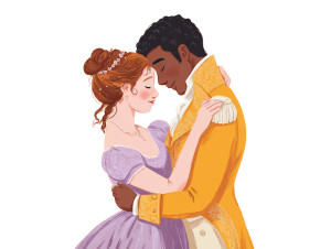 Regency Couple Waltzing Vinyl Car Decal Sticker – Waterproof & UV-Resistant Regency Couple Waltzing Vinyl Car Decal Sticker – Waterproof & UV-Resistant