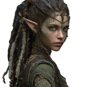 Feral Elf Woman Vinyl Car Decal Sticker – Waterproof & UV-Resistant 