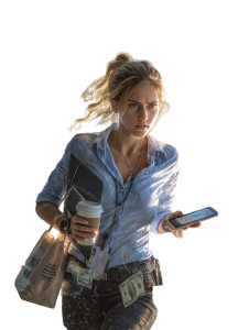 Determined Woman Multitasking Vinyl Car Decal Sticker – Waterproof & UV-Resistant 