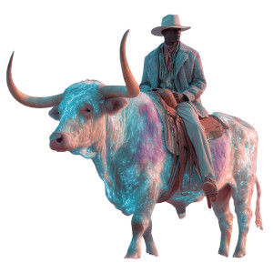 Neon Cowboy Ride Vinyl Car Decal Sticker – Waterproof & UV-Resistant Neon Cowboy Ride Vinyl Car Decal Sticker – Waterproof & UV-Resistant