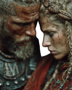 Ragnar And Lagertha Vinyl Car Decal Sticker – Waterproof & UV-Resistant 