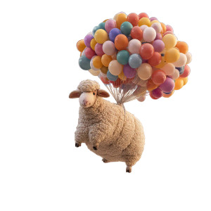 Flying Sheep Eid Vinyl Car Decal Sticker – Waterproof & UV-Resistant 