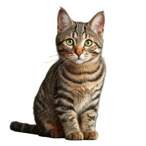 Adorable Tabby Cat Vinyl Car Decal Sticker – Waterproof & UV-Resistant 