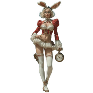 White Rabbit Character V4 Vinyl Car Decal Sticker – Waterproof & UV-Resistant 