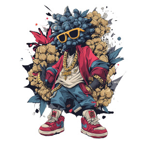 Weed Mascot Poster Vinyl Car Decal Sticker – Waterproof & UV-Resistant 