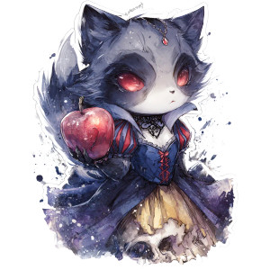 Gothic Kawaii Raccoon Vinyl Car Decal Sticker – Waterproof & UV-Resistant 