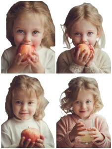 Happy Children Eating Vinyl Car Decal Sticker – Waterproof & UV-Resistant 