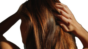 Woman Touching Hair Vinyl Car Decal Sticker – Waterproof & UV-Resistant 