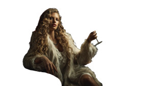 Elegant Blonde Woman V49 Vinyl Car Decal Sticker – Waterproof & UV-Resistant 