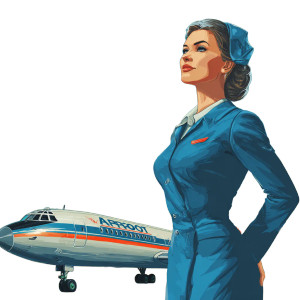 Confident Stewardess Vinyl Car Decal Sticker – Waterproof & UV-Resistant 