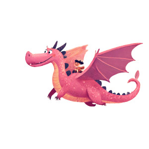 Pink Flying Dragon Vinyl Car Decal Sticker – Waterproof & UV-Resistant 