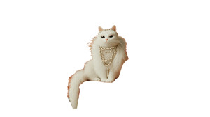 Diva Cat Portrait Vinyl Car Decal Sticker – Waterproof & UV-Resistant 