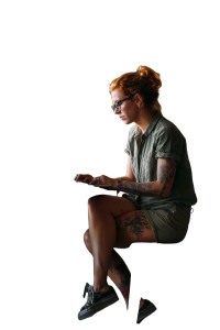 Red-Haired Woman Working V2 Vinyl Car Decal Sticker – Waterproof & UV-Resistant Red-Haired Woman Working V2 Vinyl Car Decal Sticker – Waterproof & UV-Resistant