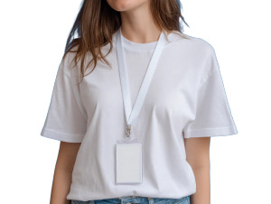 Person With Lanyard Vinyl Car Decal Sticker – Waterproof & UV-Resistant 