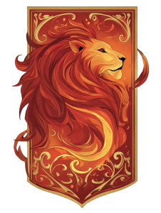 Heraldic Fantasy Lion Vinyl Car Decal Sticker – Waterproof & UV-Resistant 