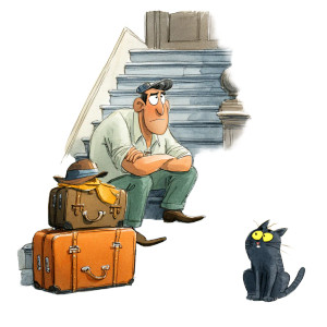 Early Holiday Man Vinyl Car Decal Sticker – Waterproof & UV-Resistant 