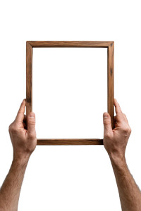 Empty Wooden Frame V2 Vinyl Car Decal Sticker – Waterproof & UV-Resistant 