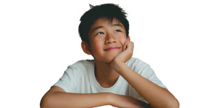 Thinking Asian Boy V2 Vinyl Car Decal Sticker – Waterproof & UV-Resistant 