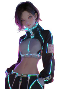 Cyberpunk Female Idol Vinyl Car Decal Sticker – Waterproof & UV-Resistant Cyberpunk Female Idol Vinyl Car Decal Sticker – Waterproof & UV-Resistant
